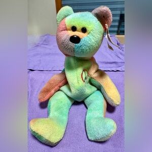 Tie-Dye Peace Bear Beanie Baby